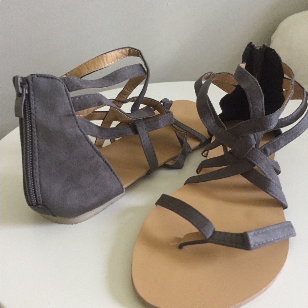 Suede Ankle Sandals - Picture 2 of 4
